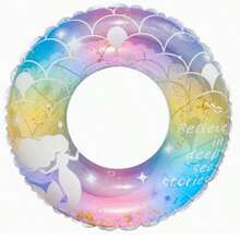 1pc Mermaid Design Swim Ring, Perfect Summer Gift For Pool Parties And Water Activities - Dreamy Swim Ring - View 11