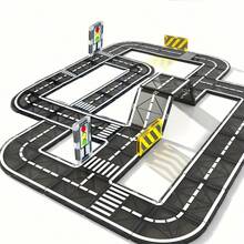 26/45pcs Magnetic Building Blocks City Road Set With Cars, Children's Toys STEM Magnetic Toys, Suitable For Boys And Girls Christmas/Halloween/Thanksgiving Gifts, Random Colors, Random Styles - Multicolor - View 3
