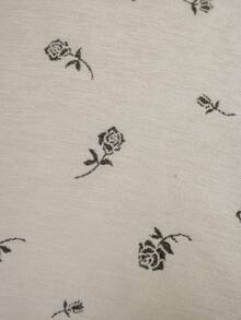 1pc Modern Pastoral Country Vintage Style Chenille Jacquard Washable Machine Washable Pillowcase Suitable For Sofa Bedroom Living Room Home Decor - Small White Roses - View 9