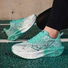 Women's Running Shoes Tech Racing Sports Shoes Marathon Professional Ultra-Light Unisex Mesh Breathable Running Shoes - Blue - View 6