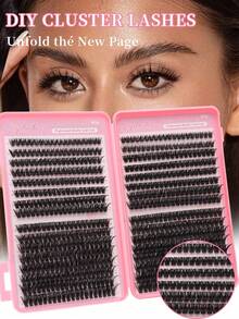 LUCK LTGIRL 640PCS D Curl Cluster Eyelashes 8-16mm 60D+80D Soft Light Reusable Individual Lash Extension Kit For Daily Wedding Party Halloween - D - View 6