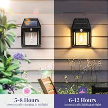 1PC/4PCS The Outdoor Solar Wall Lamp Has 3 Modes And A Motion Sensor And Is Suitable For Various Usage Scenarios Including Garden Alley Garden Fence Amall House Lights And Security Lights - Style a - View 9