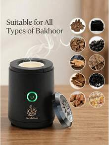 FIYIBAN Portable USB Rechargeable Aromatherapy Diffuser, Supports Oud Solid Fragrance, Flameless Anti-Scald, Car & Home Dual Use, Fast Heating, Long-Lasting Scent, Aromatherapy Therapy, Gift Mist Diffuser - Black - View 5