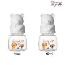 Baby Cartoon Milk Bottle Standard Neck 60ml 150ml And 260ml PP Material Heat Resistant Baby Daily Feeding Bottle - White [bear Milk Bottle] - View 19