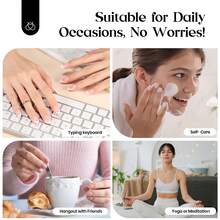 Beetles 224Pcs French Tips Press On Nails, Brown Short Squoval Soft Gel Fake Nails, Reusable Full Cover Nail Tips For DIY Salon Manicure Women - 224 Pcs Brown Short Squoval - 查看 7