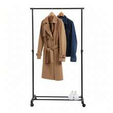 KIWI MOBLEKIT | Free-Standing And Expandable Clothes Racks In Metal And Wood, Clothing With Adjustable Options, With Wheels Or Shelves, Organizers For Bedroom, Entryway And Home - 碳鋼 80x43x90-160 厘米 - 查看 5