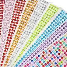 1pc Crystal Rhinestone Makeup Face Sticker Acrylic Sticker Children DIY Decoration Brow Sticker Car Sticker - Multicolor - View 3