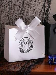 Halloween Ghost Gift Box With Ribbon, Trick Or Treat Packaging Bag, Birthday Holiday Party Supplies, Suitable For Restaurant, Cafe, Bakery, Dessert Shop, Baking, Halloween Party Decoration, Trick Or Treat Party Supplies - View 8