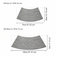 1pc Arched Bathroom Rug, Gray Minimalist Absorbent Foot Mat, Curved Shower Room Mat, Fan-Shaped Bathroom Door Mat, Fits Corner Shower Area, Easy To Clean And Machine Washable, Suitable For Nordic And Wabi-Sabi Style Bathroom Spaces, Home Decor Rug For Holiday Decoration, Bathroom Shower Room Washroom Decorative Rug - Light Grey - View 4