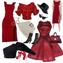 Multi-Piece Luxury Doll Clothing Sets, Designed For Fashionistas, Paired With Exquisite Accessories, Suitable For Various Occasions. Fits 11.5-12 Inch Dolls, 1/6 BJD Doll Clothes, Shoes, Hats, Bags, Earrings, Necklaces, Can Be Used As Holiday Gifts. - Multicolor - View 8