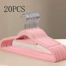 10pcs Seamless Velvet Coated Hangers, Non-Slip Clothes Hangers, Home Use, High Quality Design - Multicolor - View 16