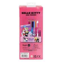 Hello Kitty Cerdá 和朋友們女孩著色文具套裝 - 官方授權，金屬盒尺寸 18.4 x 4.8 x 2 厘米，內含彩色鉛筆、馬克筆和筆記本，返校必備好禮 - 選項 6 - 查看 7