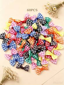 60入/30入/包蘇格蘭格紋手工綁蝴蝶結 DIY 女款女孩飾品髮箍裝飾配件 節日禮物展示包裝裝飾 派對用品 家居裝飾 - 查看 4