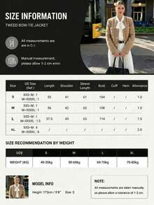 Women's Autumn/Winter Off-Shoulder Cropped Jacket, Elegant Minimalist Fashion Design With Pockets, Tweed Fringe Old Money Style Jacket Coat, Suitable For Daily Wear, Commuting, Street, Dating, Vintage Tea Party, Garden, College Style - Khaki - View 10