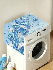 1pc Junma Flower Washing Machine Dust Cover, Furniture Washing Machine Dust Cover, Anti-Stain Dust Cover, Washable Refrigerator Dust Cover, Household Dust Cover, High Appearance Level Dust Cover - Multicolor - View 14