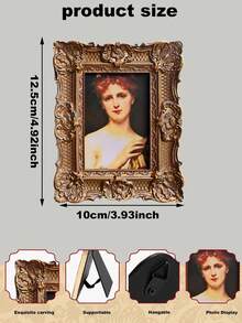 1pc Vintage Gold Square Photo Frame Decor, Includes 1 Paper Insert, Suitable For Home Decoration, Photo Display, Gift For Birthday, Graduation - Multiple Styles - View 18