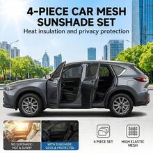 4pcs/2pcs Foldable Car Sunshade, Includes Front And Rear Windows, Magnetic Attachment, Effectively Blocks Sunlight And Reduces Glare, Suitable As Gift For Friends, Graduation Gift, Back To School Gift, Christmas Decoration, Valentine's Day Gift, Gift For Parents, Halloween, Thanksgiving, Personalized Gift, Birthday Gift, New Year Gift - A - View 9