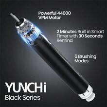 YUNCHI Adult Electric Toothbrush, Soft Bristles Deep Cleaning, 5 Cleaning Modes, 2-Minute Smart Timer With 30-Second Interval Reminder, Type-C Charging, 55-Day Battery Life, 8 Replacement Brush Heads And 1 Travel Storage Case, Suitable For Home And Travel Use - Multicolor - View 3