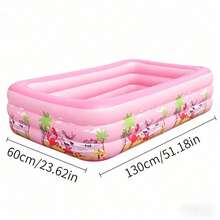 1 Rectangular Pool, Featuring A Large Water Play Area, Waterproof And Wear-Resistant, Easy To Store Without Taking Up Much Space, Suitable For Courtyards And Terraces. - A - View 10