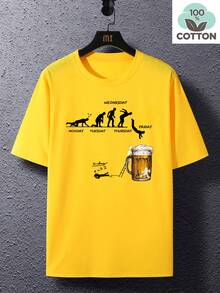 210g100%Cotton T Soft And Comfortable Fabric,Short Sleeve,Round Neck,Suitable For Everyday Wear,Factory-Made - 黑色 - 查看 9