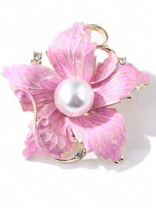 1pc Flower Brooch, Premium Exquisite Pin, Suitable For Women's Clothing Daily Wear And Gift - Pink - View 7