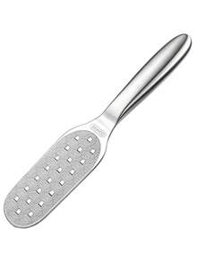 1pc Double-Sided Stainless Steel Foot File Pedicure Tool, Coarse & Fine Dual-Sided Foot Rasp To Remove Calluses, Foot Scraper To Remove Dead Skin And Cracked Heel Hard Skin, Portable Foot Exfoliation Care Tool - Silver - View 1
