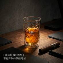 2pcs Glacier Glass Cups, Double-Wall Insulated Glassware, Premium Glassware Suitable For Whiskey, Cocktails, Beer, Iced Coffee, Tea, Milk, Juice - White - View 6