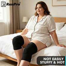 RPPR 2pcs/1 Pair Upgraded Extra Large Ultra-Thin Knee Pads With Extended Straps, High Elasticity Compression Knee Sleeves, Unisex, Plus Size Knee Support, Suitable For Daily Life, Running, Fitness, Yellow/Grey/Black, Weight Range: 45-130kg/99-286lbs - Multicolor - View 9