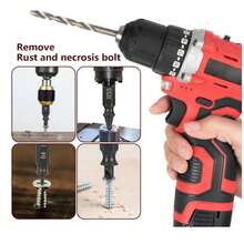 6 Count High Speed Steel Bolt Extractor Tool, Premium Plated Finish For Stripped & Rusted Screws Home DIY Use - 6pcs - View 1