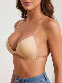 Invisible Adhesive Push-Up Bra With Strap Support, Suitable For Weddings, Parties, Beach And Vacation Wear - Multicolor - View 1