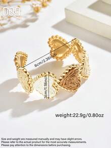 OOQ 1 buah Gelang Manset Terbuka Bentuk Hati Anyaman Jerami Gaya Liburan Pantai, Ukuran Dapat Disesuaikan, Gelang Fashion Berwarna-warni untuk Wanita, Cocok untuk Kencan, Perjalanan, dan Pemakaian Sehari-hari - Kopi campur - View 5