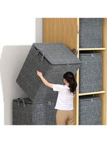 1 pièce Sac de rangement pour vêtements gris, sac de rangement pour dortoir étudiant, sac de rangement divers, sac de rangement pour vêtements inutilisés, pliable et portable, grande capacité imperméable et anti-poussière, grande capacité de rangement, convient pour le rangement à la maison et au dortoir - Multicolore - Voir 9