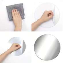 1/2件裝壓克力圓形鏡面托盤附50/100顆人造珍珠DIY裝飾飾品，適用珠寶展示、婚禮宴會、生日、節日派對用品 - 查看 8