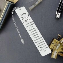 1pc/12pcs Bookmark Friendship Gift For Female Friends, Best Friend Birthday Gift, Graduation Thank You Gift, Christmas Holiday Gift, Thanksgiving Gift - Silver - View 7