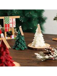 1PC Snowflake Christmas Tree Shaped Scented Candle Home Decor Ornament Gift Box, Christmas Gift, Christmas Scented Ornament, 2 Packaging Styles Randomly Shipped - 1PC - View 4