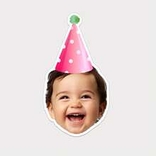 UNICCUT 24/48 قطعة ملصقات صور عيد ميلاد مخصصة مع قبعة & ملصقات صور الوجه بالأرقام لتزيين الحفلات والهدايا وبطاقات التهنئة ذاتية اللصق - متعدد الألوان - مشاهدة 17