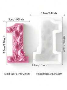 1pc Silicone Number Cake Mold, For Birthday Wedding Party Decoration, Suitable For Candles, Epoxy Resin, Soap, Plaster DIY Crafts, Anniversary, Mother's Day, Birthday Party - A - View 21