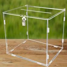 Acrylic Wedding Card Box With Lock, High Transparency Detachable Storage Box For Collecting Blessing Envelopes At Wedding Venue - 1PC - View 5