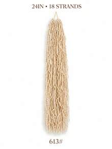 Faux Locs Crochet Hair, Pre Looped Synthetic Braiding Hair Extensions, Soft Lightweight Goddess Locs With Natural Texture, 18/24/30/36 Inch, 18 Or 14 Strands, Easy Crochet Styling For Daily Wear, Party & Vacation, Halloween - Multicolor - View 22