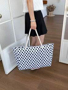 Women's Beach Bag, Large Waterproof Beach Tote Bag With Zipper, Waterproof Sandproof Pool Bag, Large Tote Bag (Random Pattern) - White - View 7