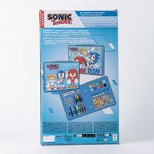 Cerdá Sonic 索尼克著色文具套裝，男女童皆宜 - 藍色禮盒裝，內含水彩顏料、馬克筆、鉛筆、貼紙和配件，官方授權，手工和返校禮物 - 選項 2 - 查看 8