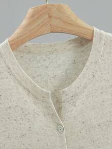 GIGOGOU Fashion Autumn Winter Basic Women Knit Cardigan Casual Soft Cozy Long Sleeves Sweater Top Simple Fall - Apricot - View 9