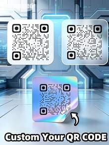 Customizable Square Stickers, Personalized Labels. Can Print Any Pattern, Image, Logo, Text Or QR Code You Want. Features Include Waterproof PVC Material And Optional Holographic Effect. Can Be Attached To Gift Boxes Or Greeting Cards. - White - View 4