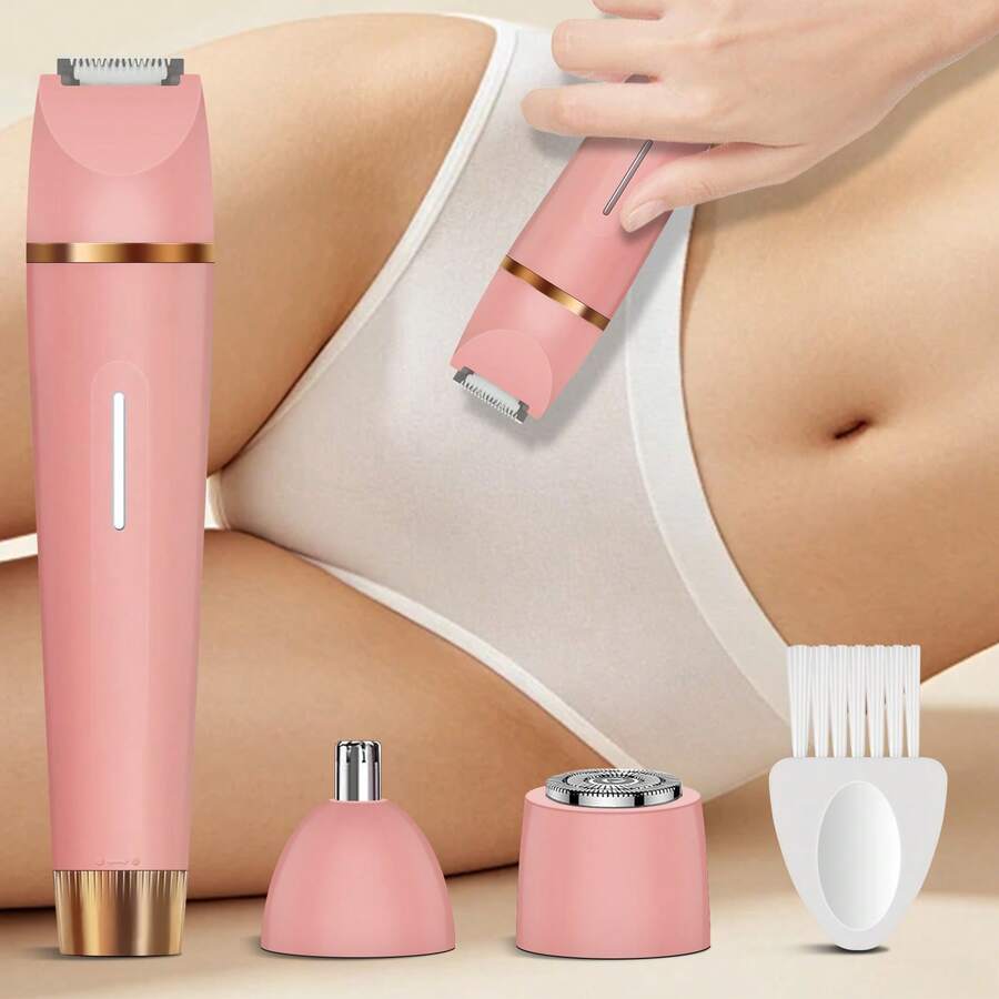 This 3-In-1 Electric Bikini Trimmer Is A Versatile Grooming Tool That Can Be Used As A Bikini Line Trimmer, As Well As A Multi-Functional Hair Removal Device For The Body And Face. It Is Perfect For The Bikini Line, Underarms, Nose Hair, Ear Hair, Legs And More.