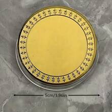 [Personalizado] 1 pieza Moneda conmemorativa redonda de artesanía con imagen personalizada, colección de monedas decorativas con foto de pareja, regalo para vacaciones - Dorado - Ver 6