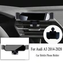 适用于奥迪 A3 S3 8V 2014-2020、A1 Sportback 8XA 8XF 2011-2019、Q2 2019-2022 的重力式车载手机支架、GPS 导航支架、出风口夹式安装配件 - 1個支架+1個底座 - 查看 17