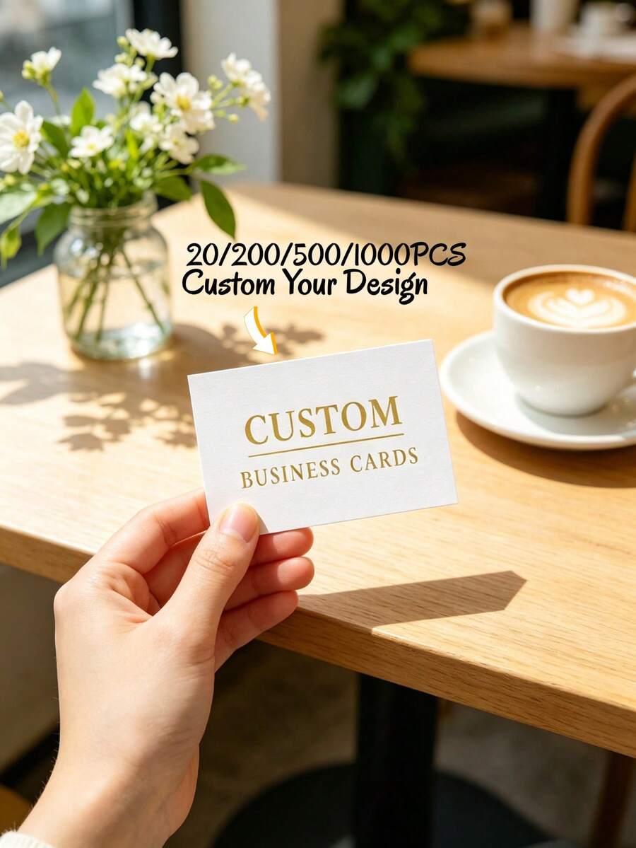 20/200/500/1000pcs Customized Business Cards, Personalized Full Color Logo/Photo/Design Card Printing, Suitable For Small Businesses, Offices, Corporate Marketing Identity Cards, Trade Show Company Advertising Materials, Father's Day And Special Occasions - Multicolor - View 1