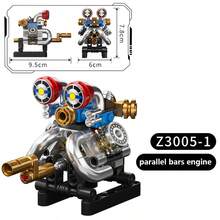 Juego de bloques de construcción de motor mecánico, kit de modelo de pistón y biela funcional, bloques de juguete DIY, bloques de construcción para aliviar el estrés, kit de modelo de coche coleccionable, juguete de ensamblaje de válvulas para niños, gran regalo de cumpleaños/Navidad. - Multicolor - Ver 17