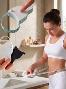 Y-Shaped Body Measurement Tape, Retractable Waist Measuring Tape, Compact And Portable, Minimalist Solid Color, Auto-Retract, Precise Scale, Self-Locking Positioning, Clear Readout, Millimeter Accuracy, Portable Measuring Tape, Auto-Fit, Non-Slip And Wear-Resistant Scale, Dual-Direction Measurement, Body-Hugging Measurement, Easy Operation, With Auto-Lock And One-Touch Retraction Function, High-Precision Accurate Scale Measuring Tape, Suitable For Weight Loss, Fitness And Sewing - Multicolor - View 5