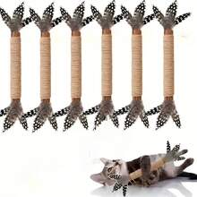 5 Peças Brinquedos de Mastigar para Gatos Feitos à Mão, Feitos de Material Durável, Perfeitos para a Saúde Dental e Hora de Brincar do Gato. Estes Brinquedos Incluem Bastões de Mastigar e Bastões de Chute, Sem Necessidade de Baterias. - Multicolorido - Visão 1